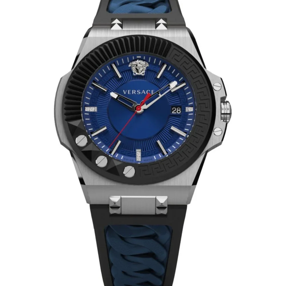 Versace Men's 45mm Blue Pro Dial Watch